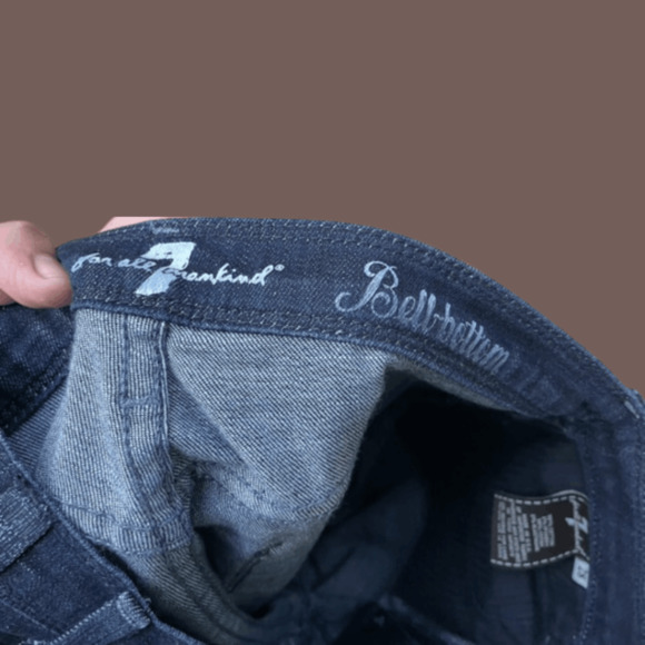 7 For All Mankind Bellbottom Jeans | Blue | Size 28 | Vintage - Picture 3 of 5